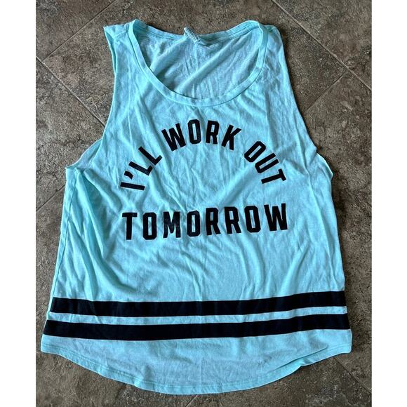 Victoria's Secret scoop neck teal color tank top, women's size L - Picture 1 of 4